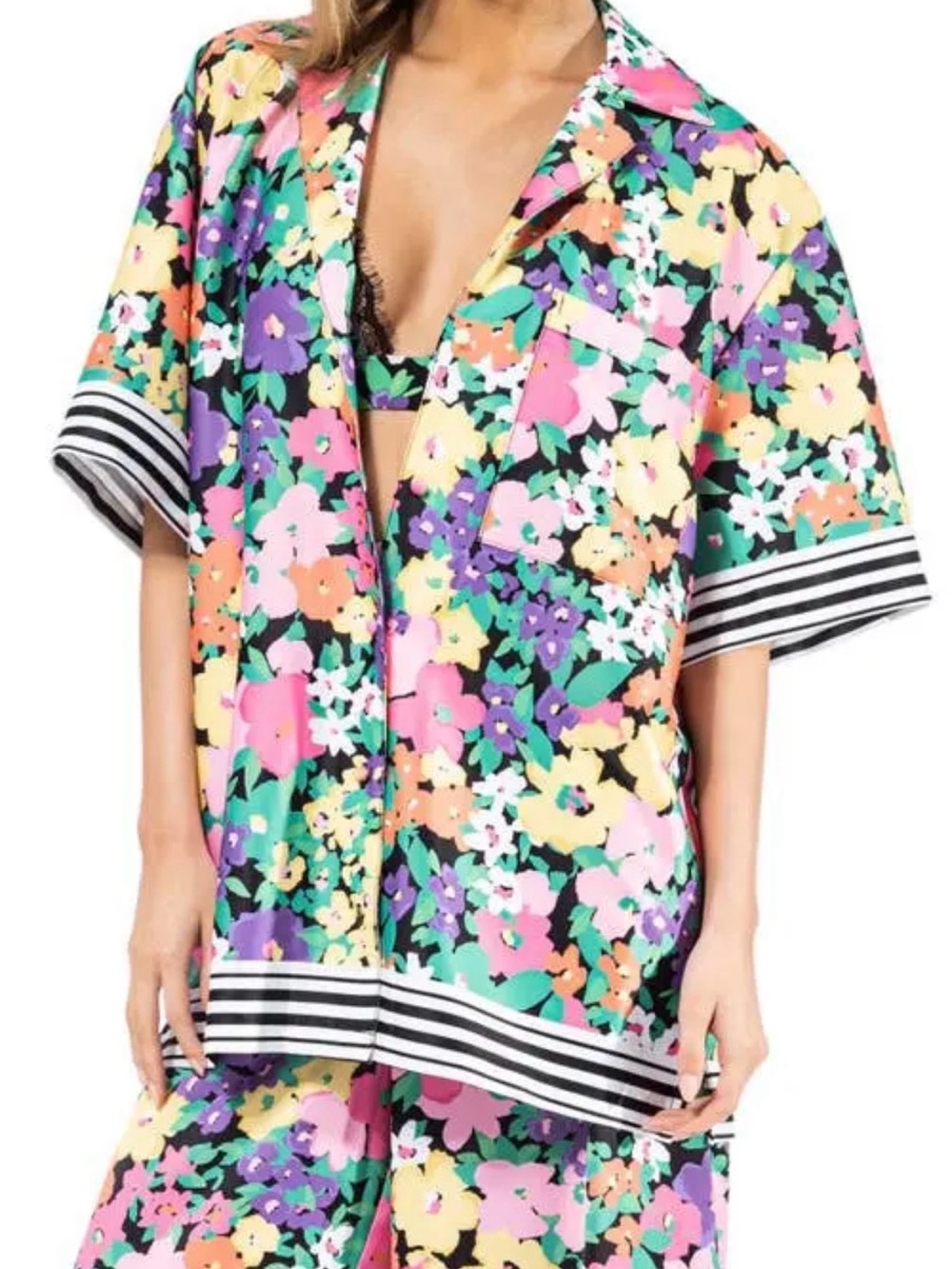 AFRM Floral Button-Up Top - Medium